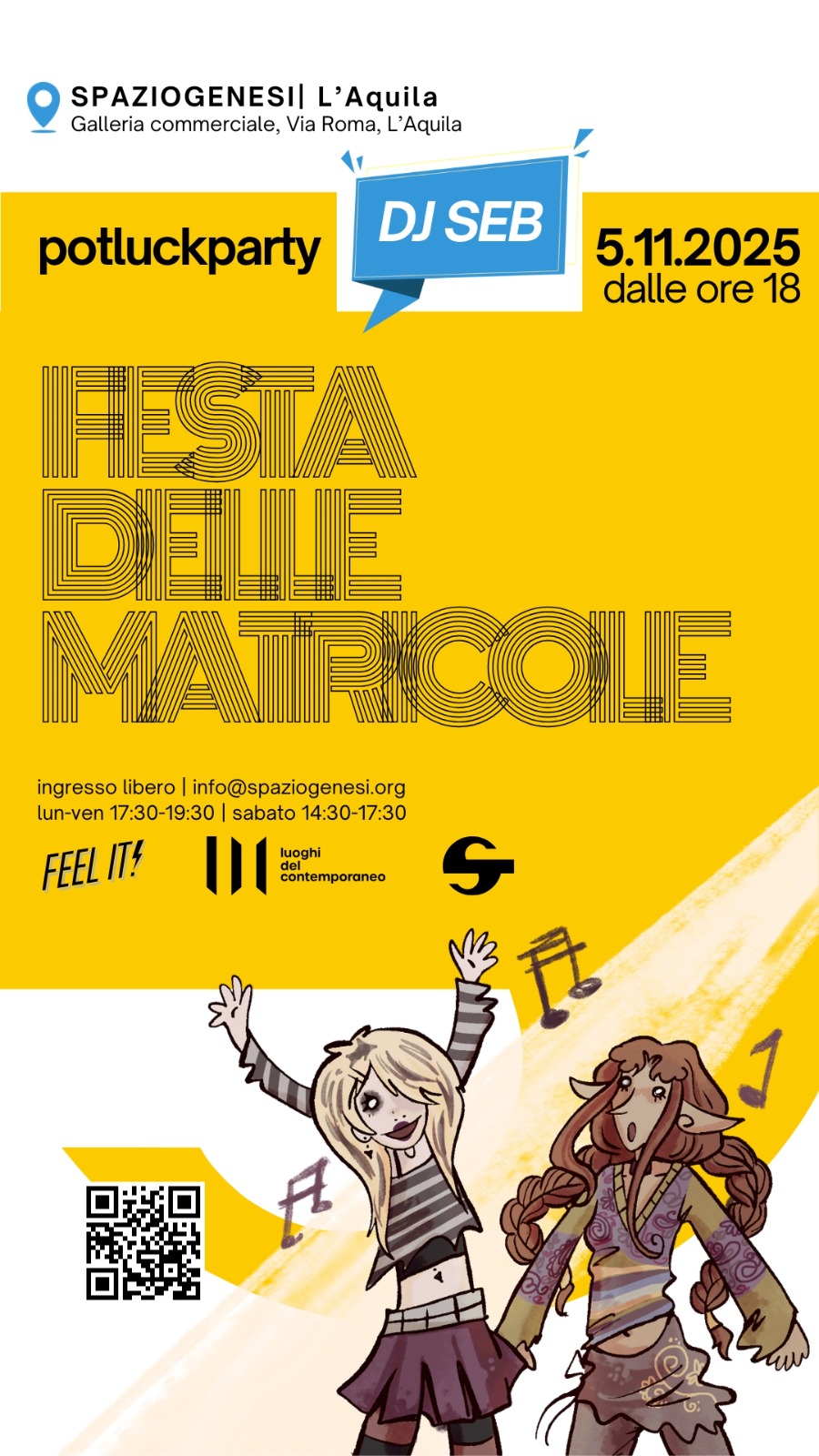 Locandina Festa delle matricole ABAQ 2025