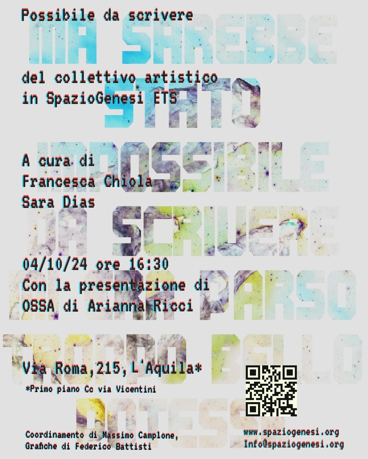 Locandina POSSIBILE DA SCRIVERE